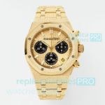APS Swiss Cal.4401 Replica Audemars Piguet Royal Oak 26240 Yellow Gold Frosted Gold Watch 